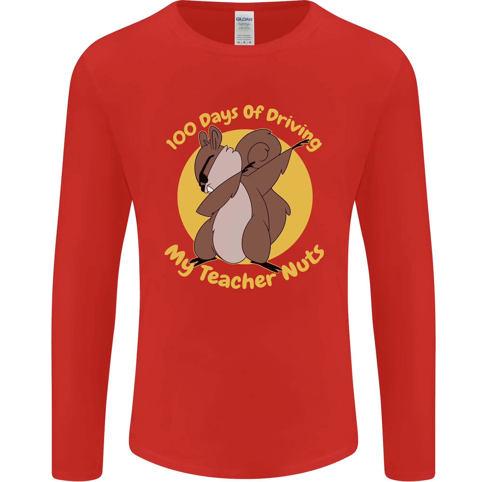 100 Days of Driving My Teacher Nuts Mens Long Sleeve T-Shirt