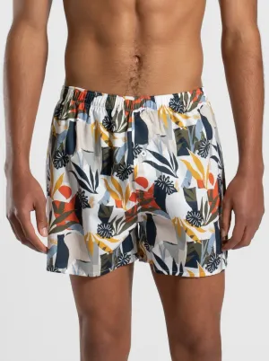 Abstract Leaves Sleep Shorts