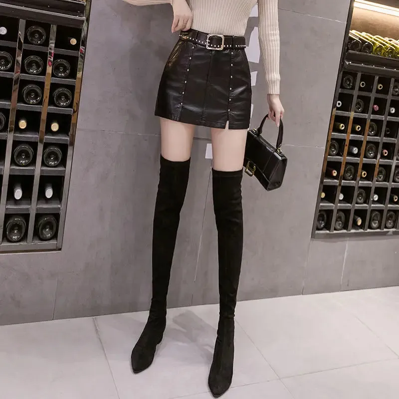 All-Match Casual High Waist Black Skorts