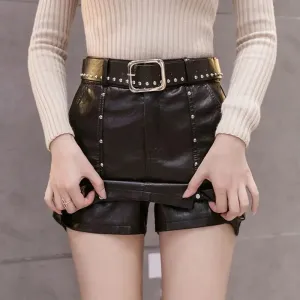 All-Match Casual High Waist Black Skorts