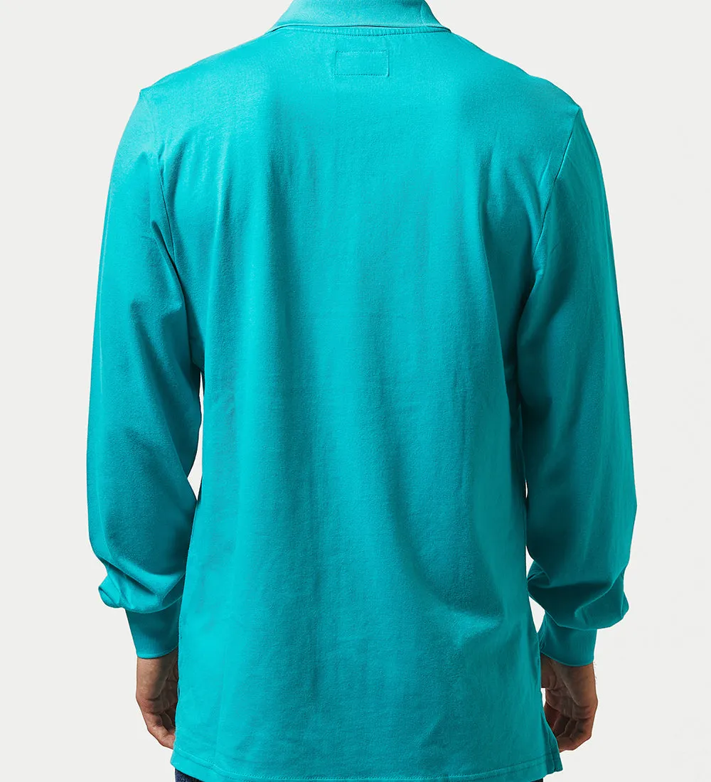 AriZona Turquoise Long Sleeve Polo