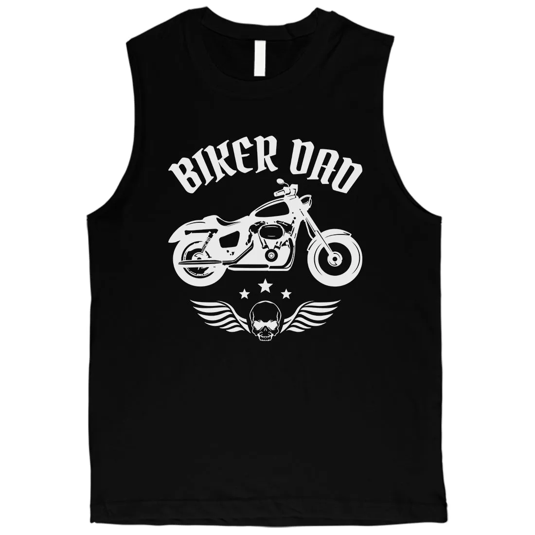 Biker Dad Mens Fun Inspirational Caring Muscle Shirt Gift For Dad