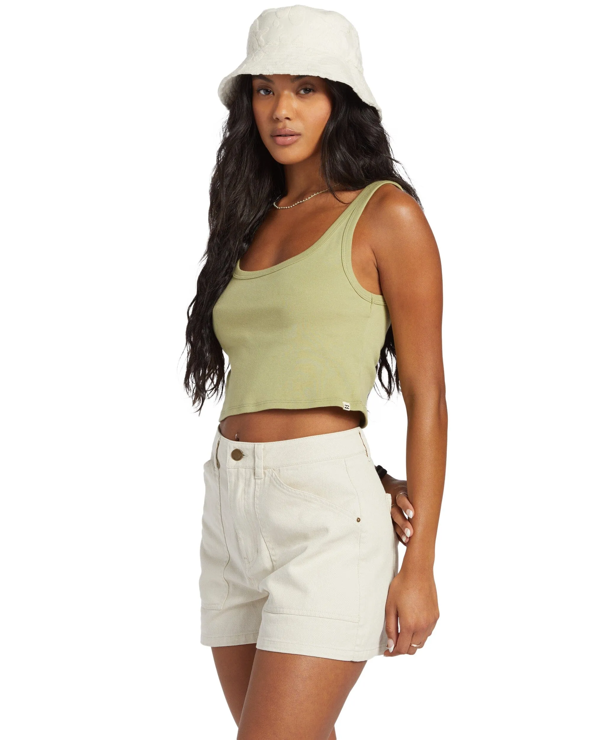 BILLABONG Women's Leia Short Denim Shorts Whitecap