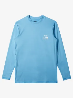 Boys 8-16 Heritage Heather Long Sleeve UPF 50 Surf T-Shirt - Azure Blue