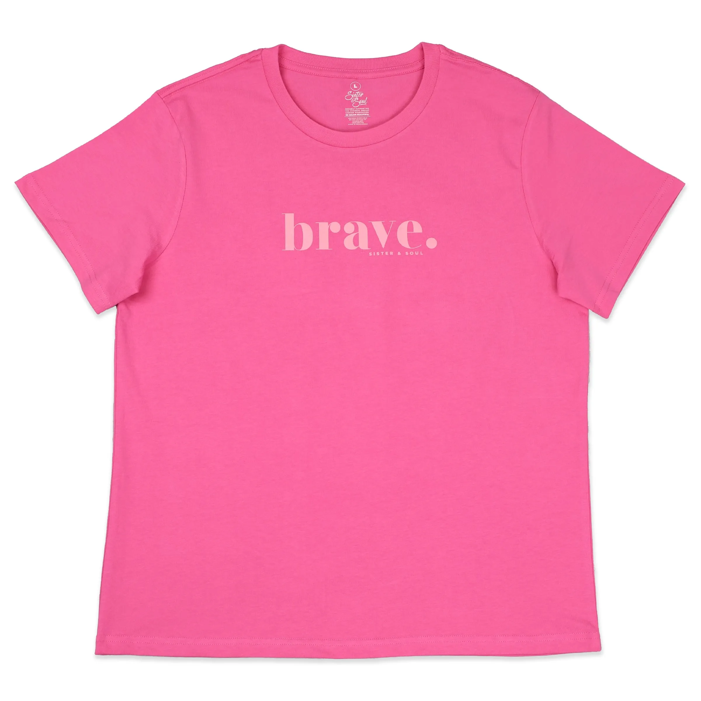 BRAVE - Pink Pop Boxy Tee - Pink Print