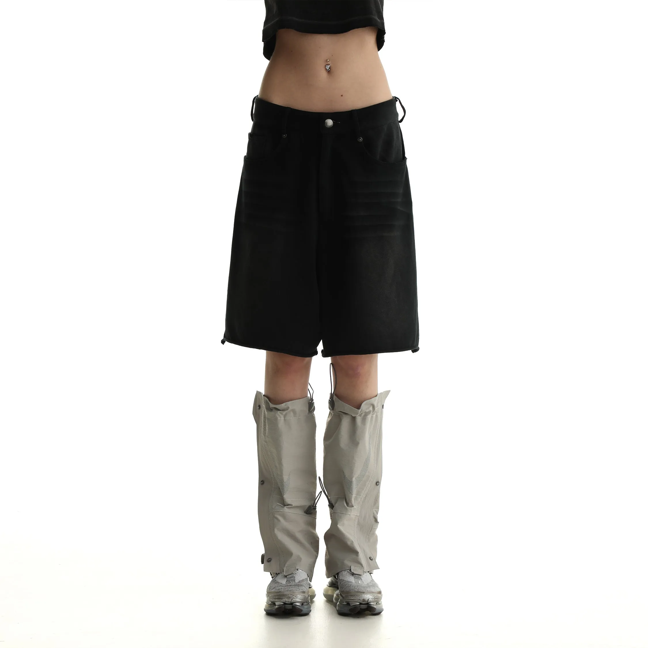 Casual Shorts & Pants Set With Embossed Whiskers