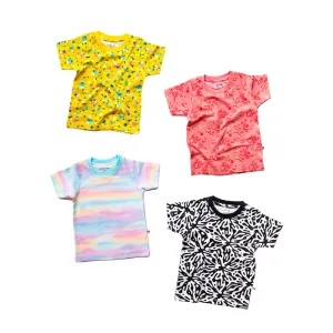 Cotton Abstract T-Shirt For Kids | Pack Of 4