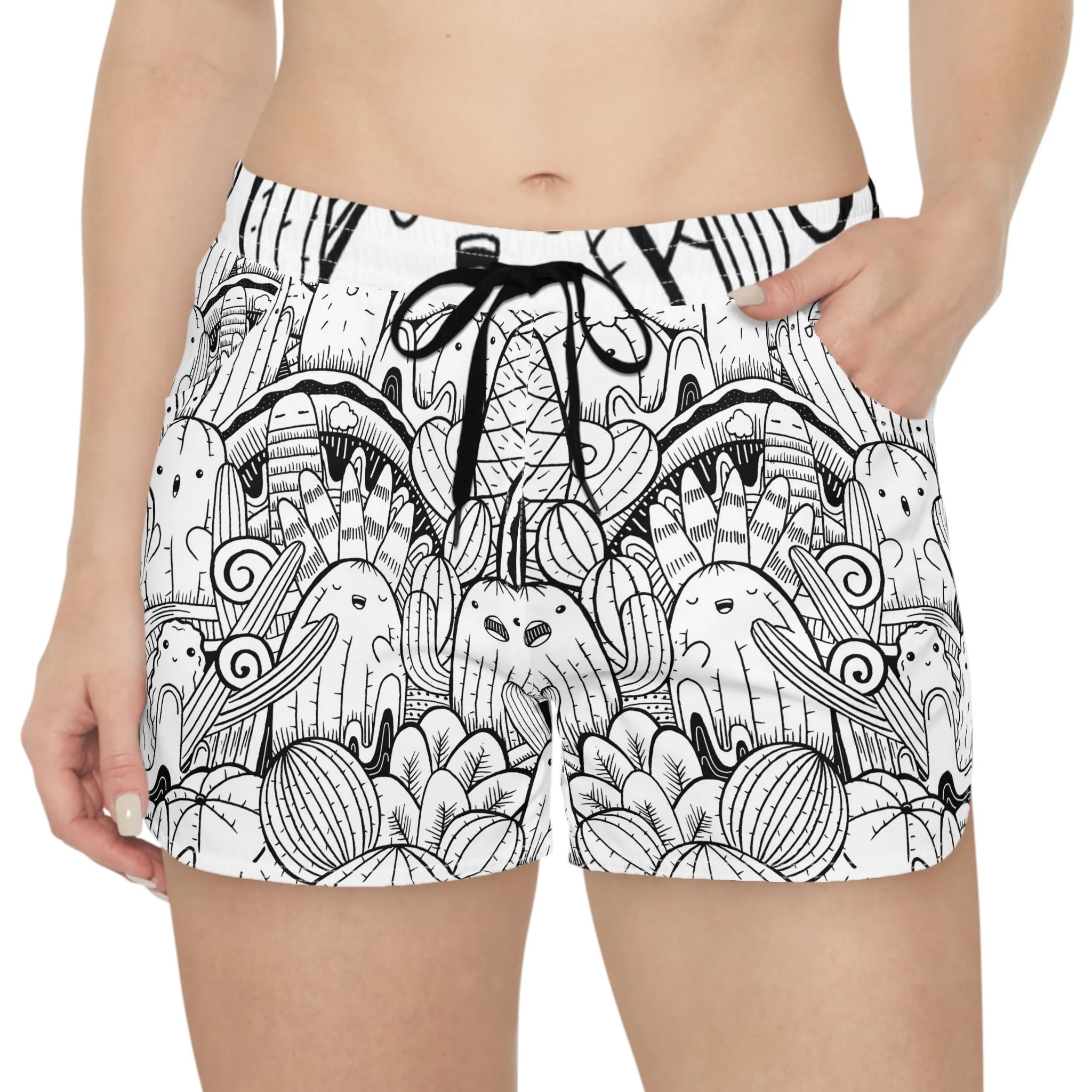 Doodle Cactus - Inovax Women's Casual Shorts