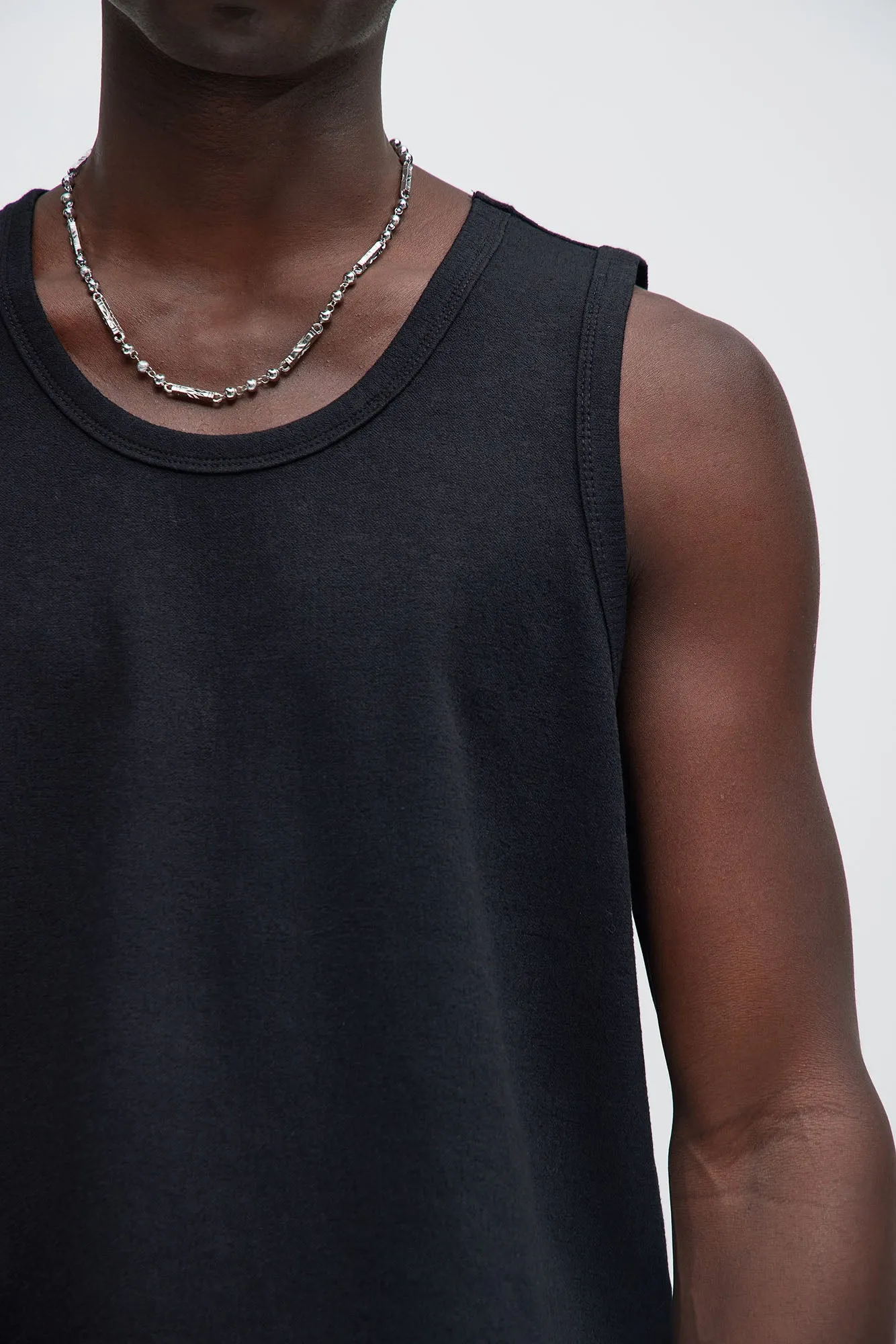 Duval Textured Relaxed Tank - Black