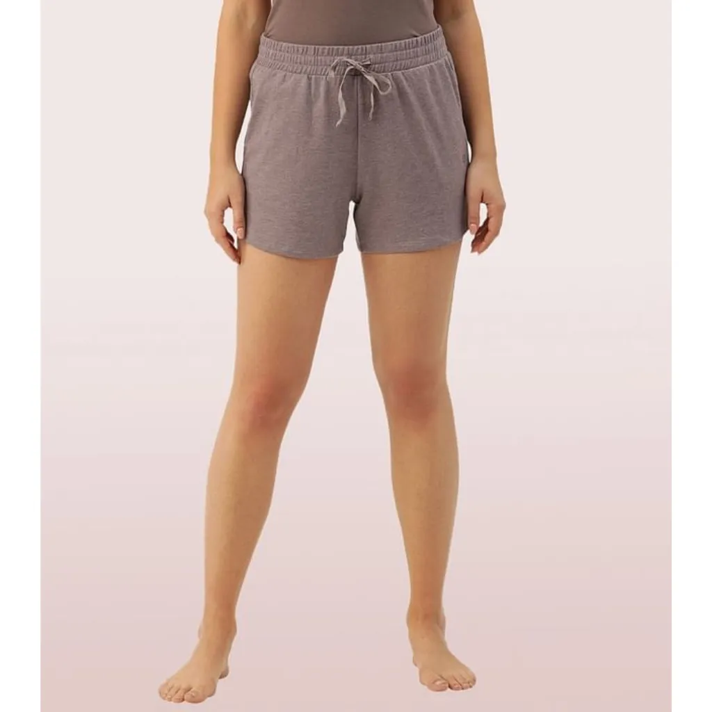 ENAMOR-E078 COMFY SHORTS | TERRY SHORTS WITH ADJUSTABLE WAISTBAND & POCKETS