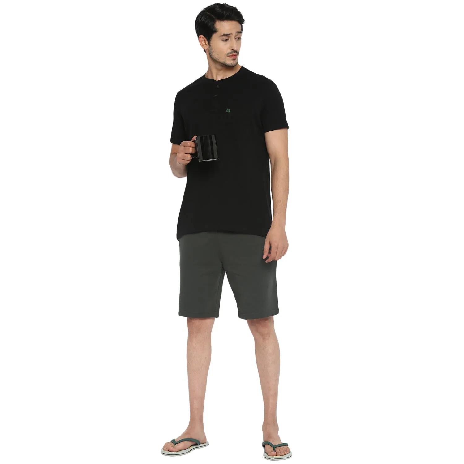 Essentials Charcoal Solid Shorts