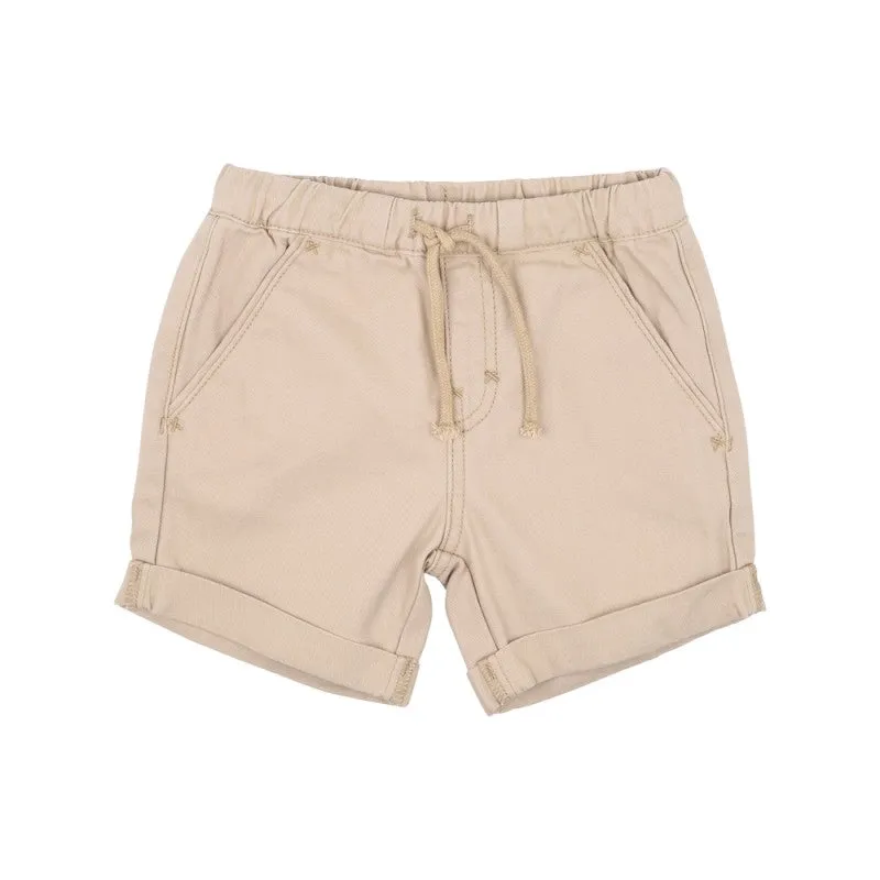 FOX & FINCH SEPIA TWILL SHORTS 3-7YRS