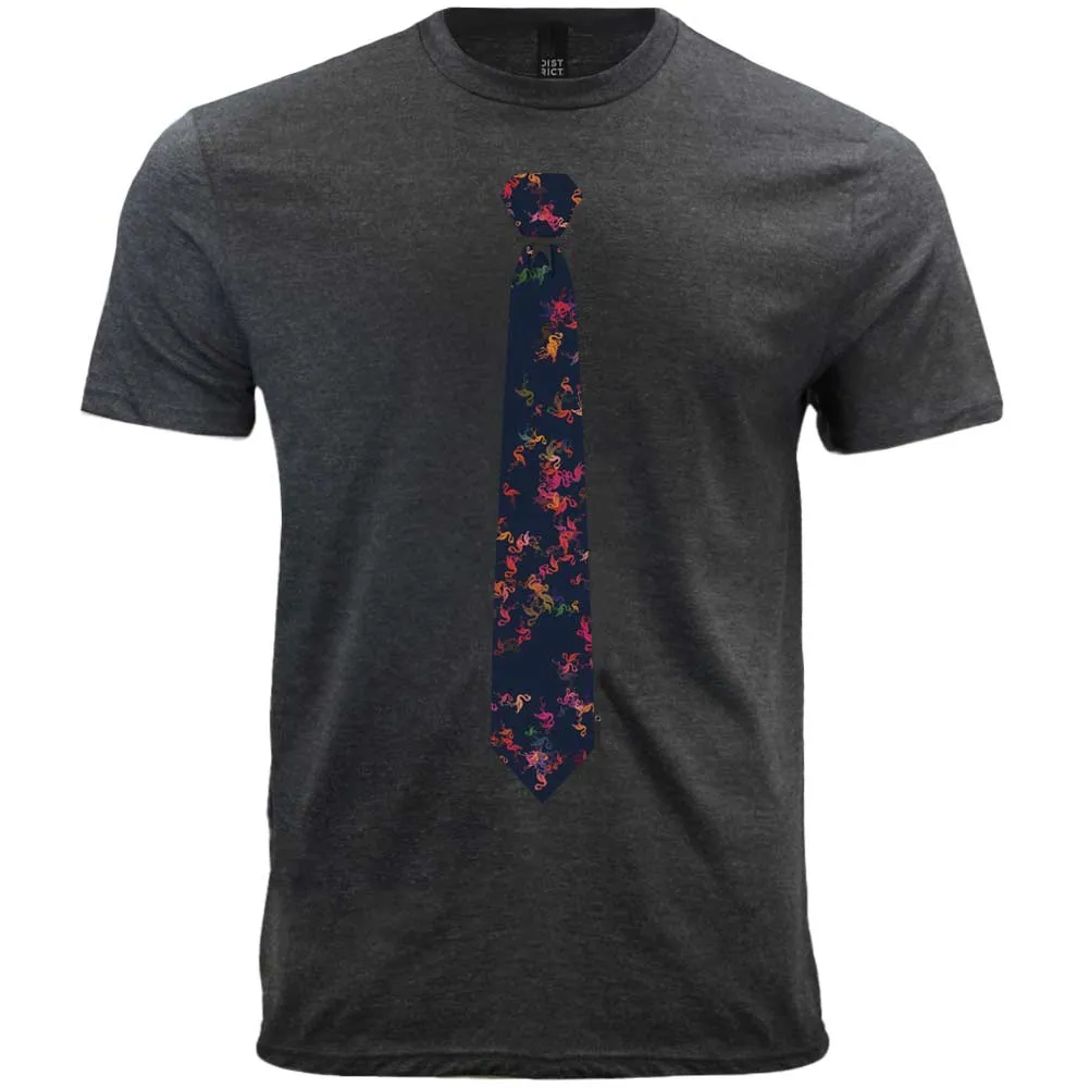 Funky Flamingo Necktie T-Shirt