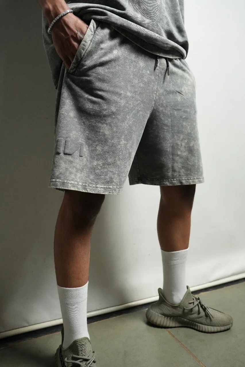 GRAPHITE Washed shorts