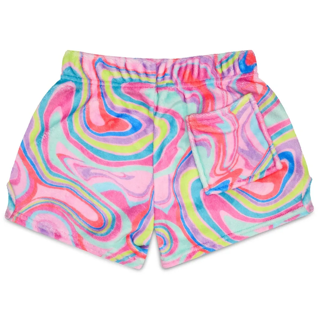 Iscream Color Swirl Plush Shorts