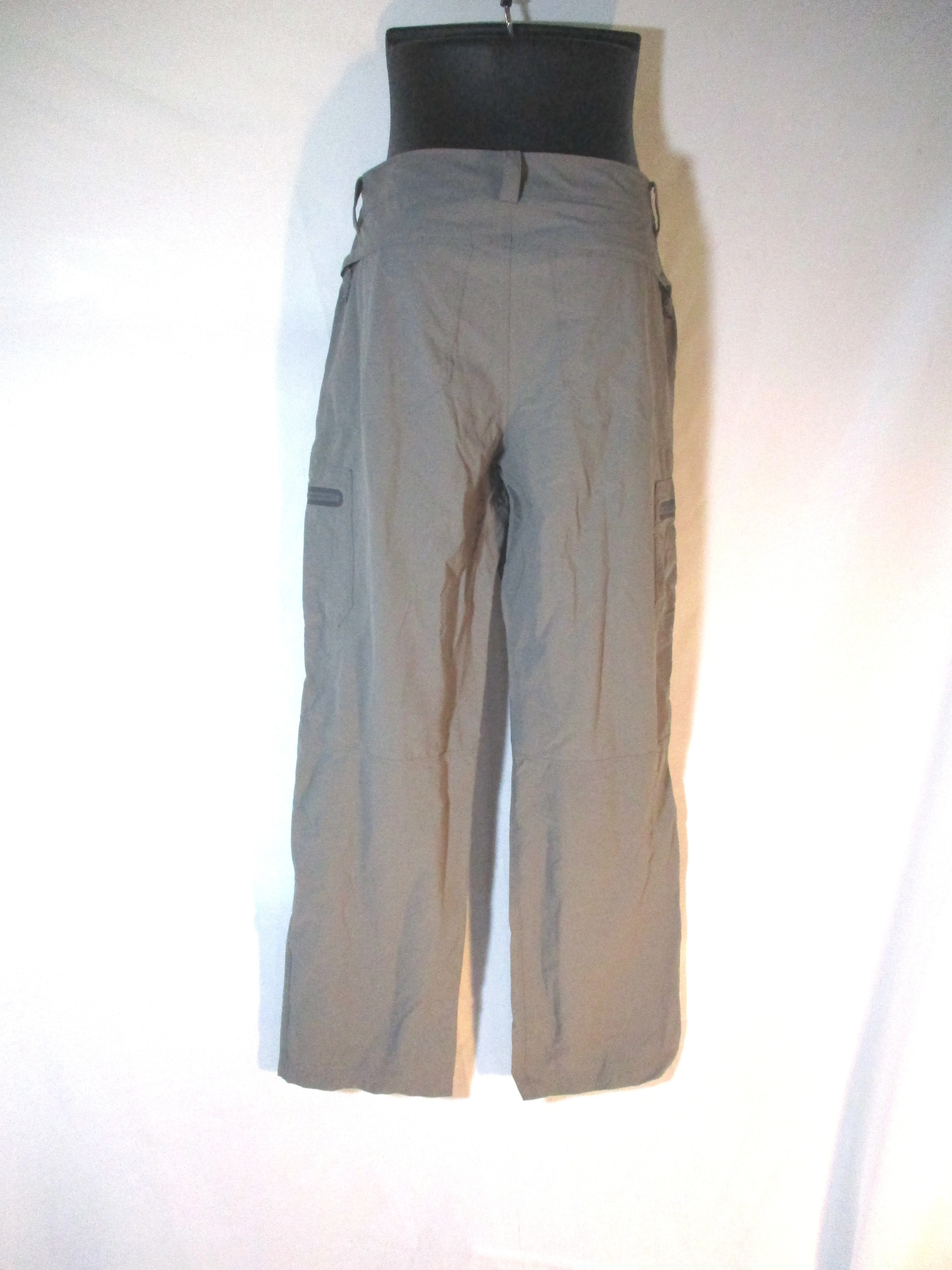 LL BEAN Nylon Pants Trousers 32X32 GREEN GRAY Convertible Shorts Mens Packable Hiking Camping