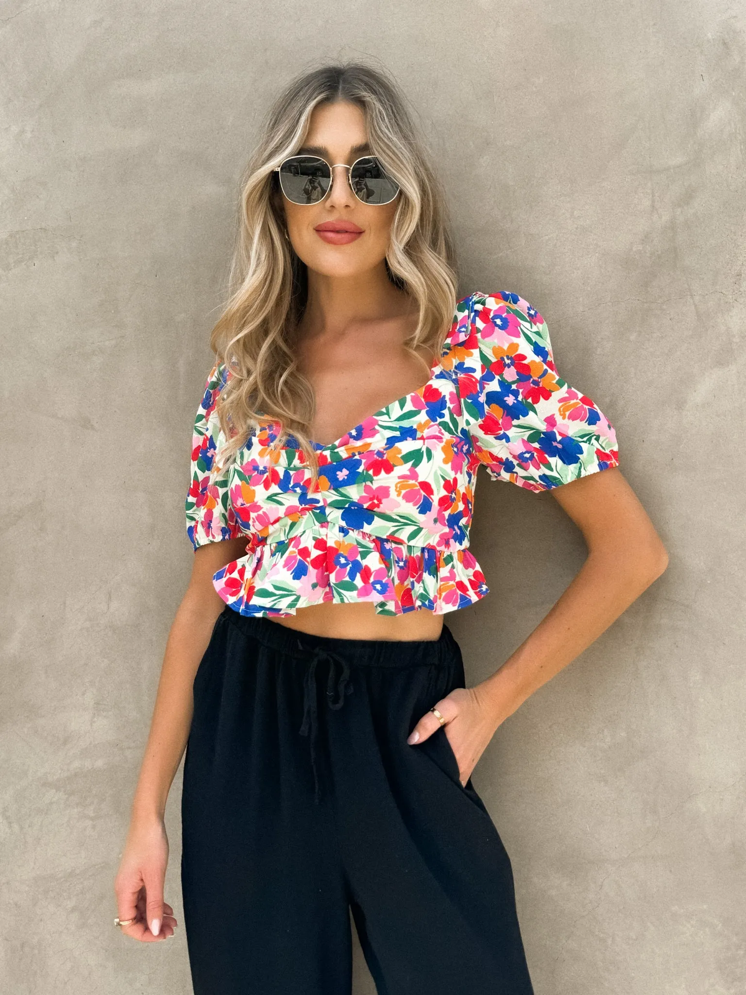 Mae Floral Babydoll Top - Final Sale