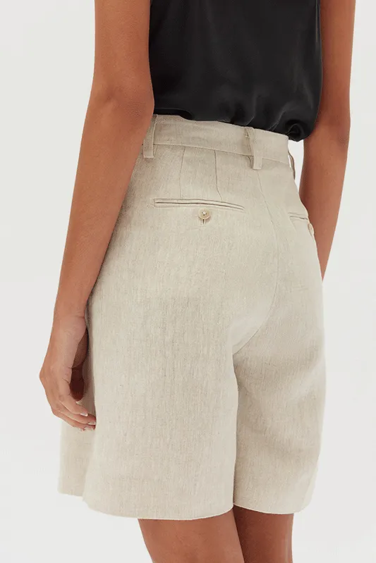 Maeve Linen Shorts - Oat