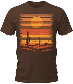 Mens Cactus Desert Graphic Tee Cool Premium Tshirt