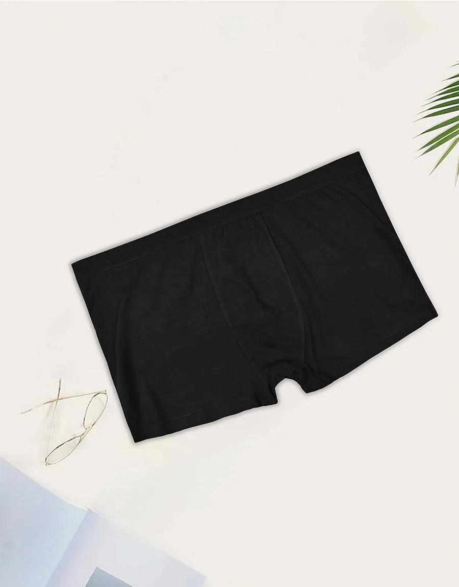 Men's Essential Boxer Shorts-BLACK