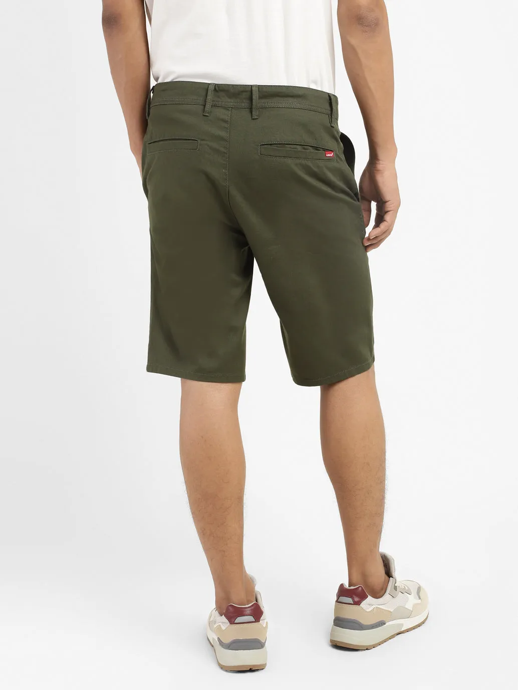 Men's Green Tapered Fit Shorts