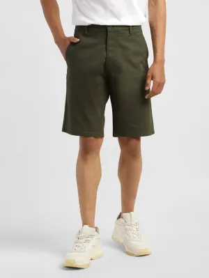 Men's Green Tapered Fit Shorts