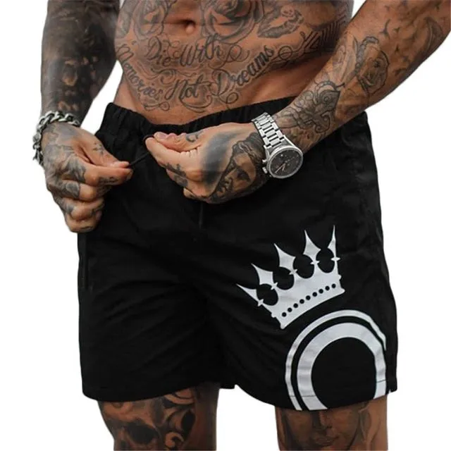 Mens Gyms Fitness Bodybuilding Casual Short Pants