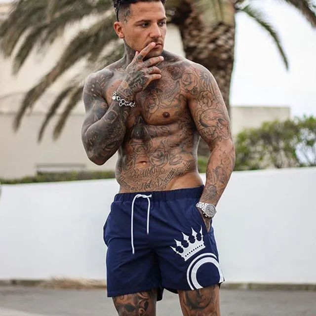 Mens Gyms Fitness Bodybuilding Casual Short Pants