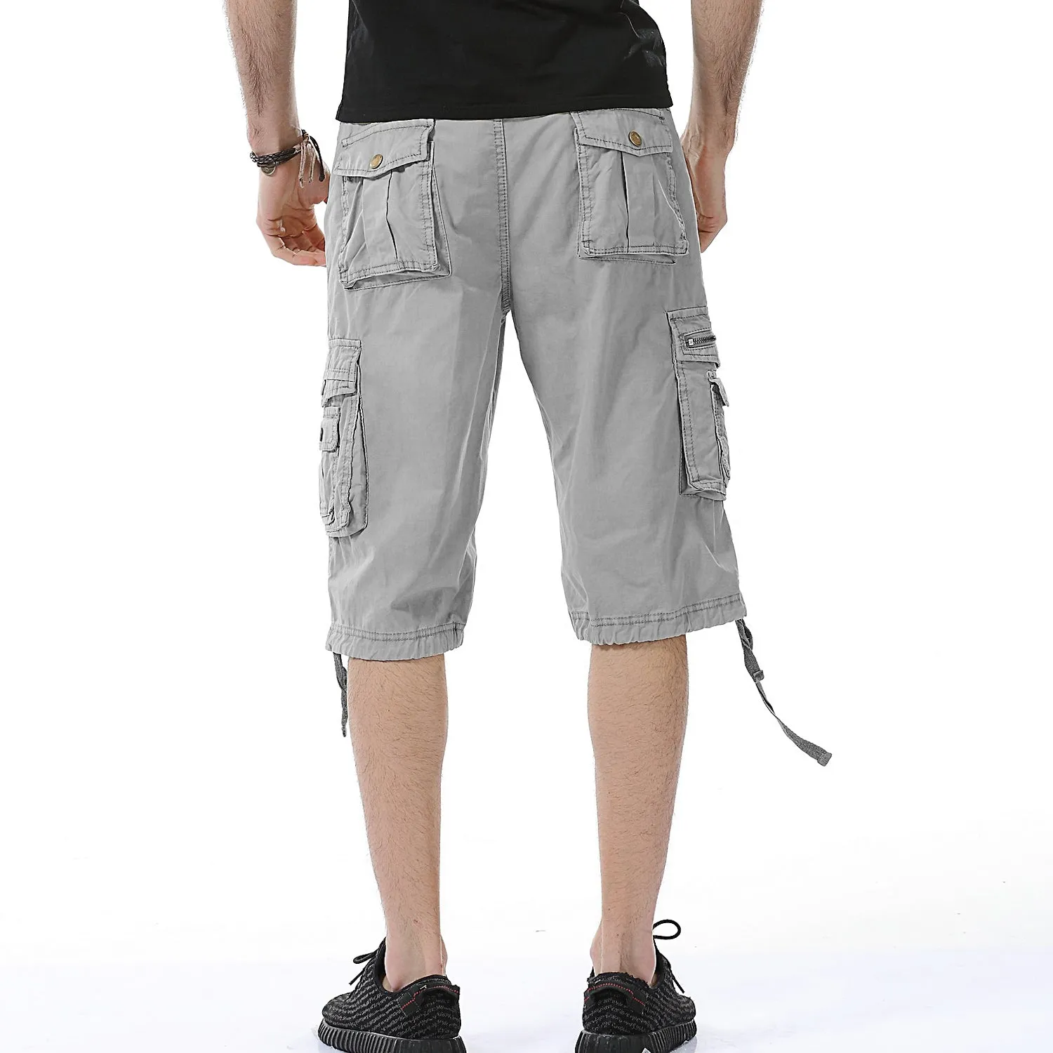 Men's Multi-Pocket Versatile Twill Cargo Shorts-A082