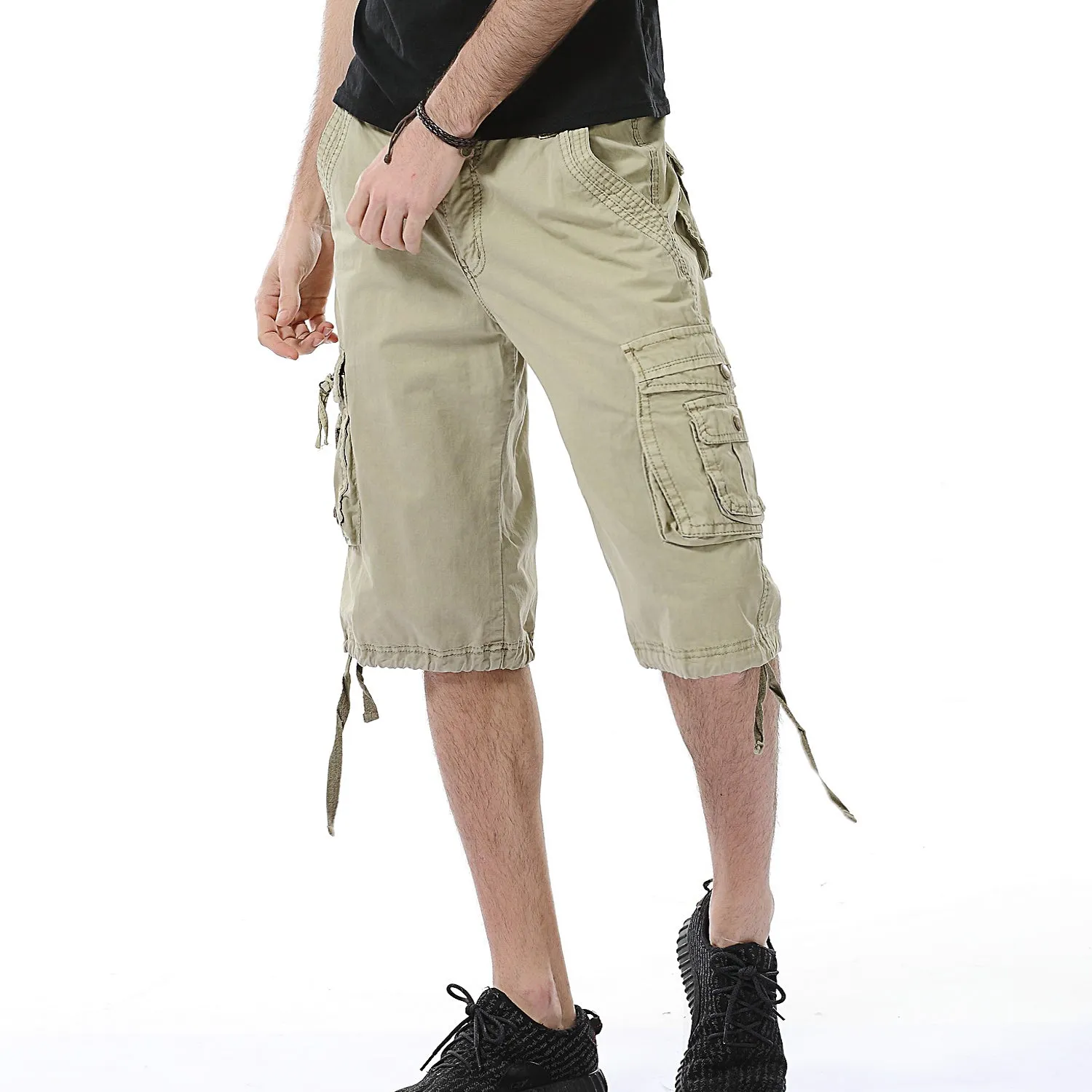 Men's Multi-Pocket Versatile Twill Cargo Shorts-A082