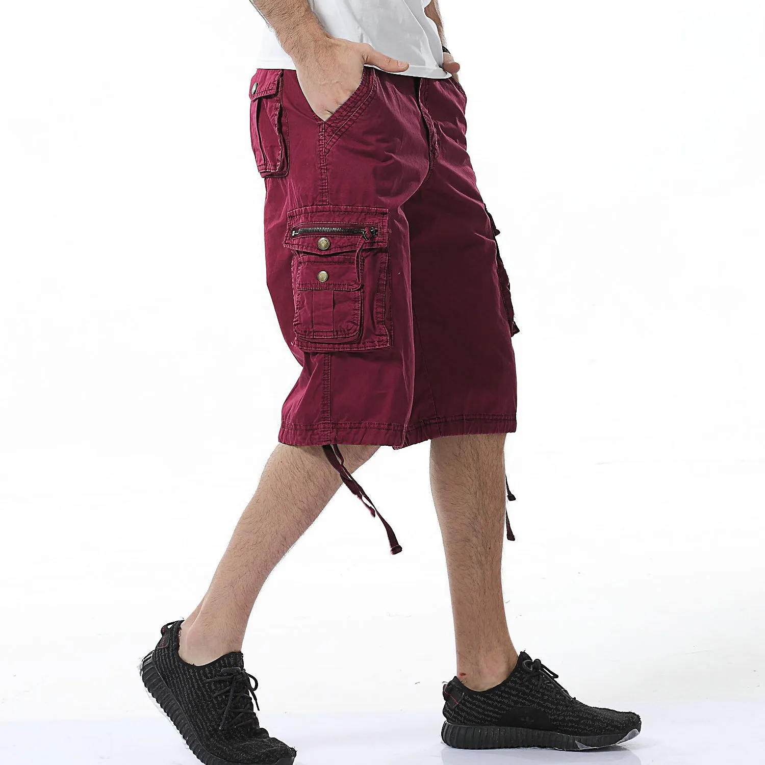 Men's Multi-Pocket Versatile Twill Cargo Shorts-A082