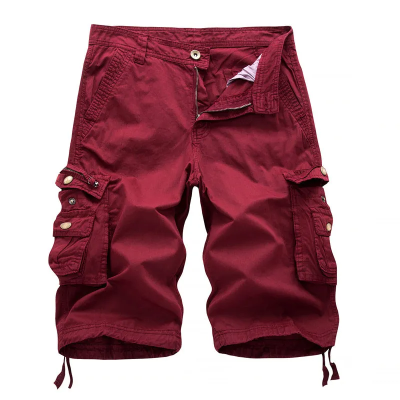 Men's Multi-Pocket Versatile Twill Cargo Shorts-A082