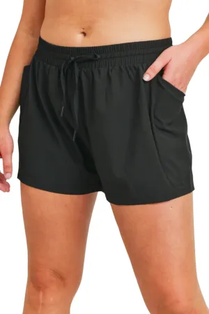 Mono B Drawstring Pocket Athleisure Shorts AP7008 and Plus