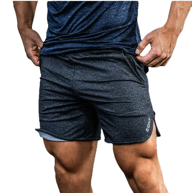 New Men Fitness Bodybuilding Shorts Man Summer Gyms Workout Male Breathable Mesh