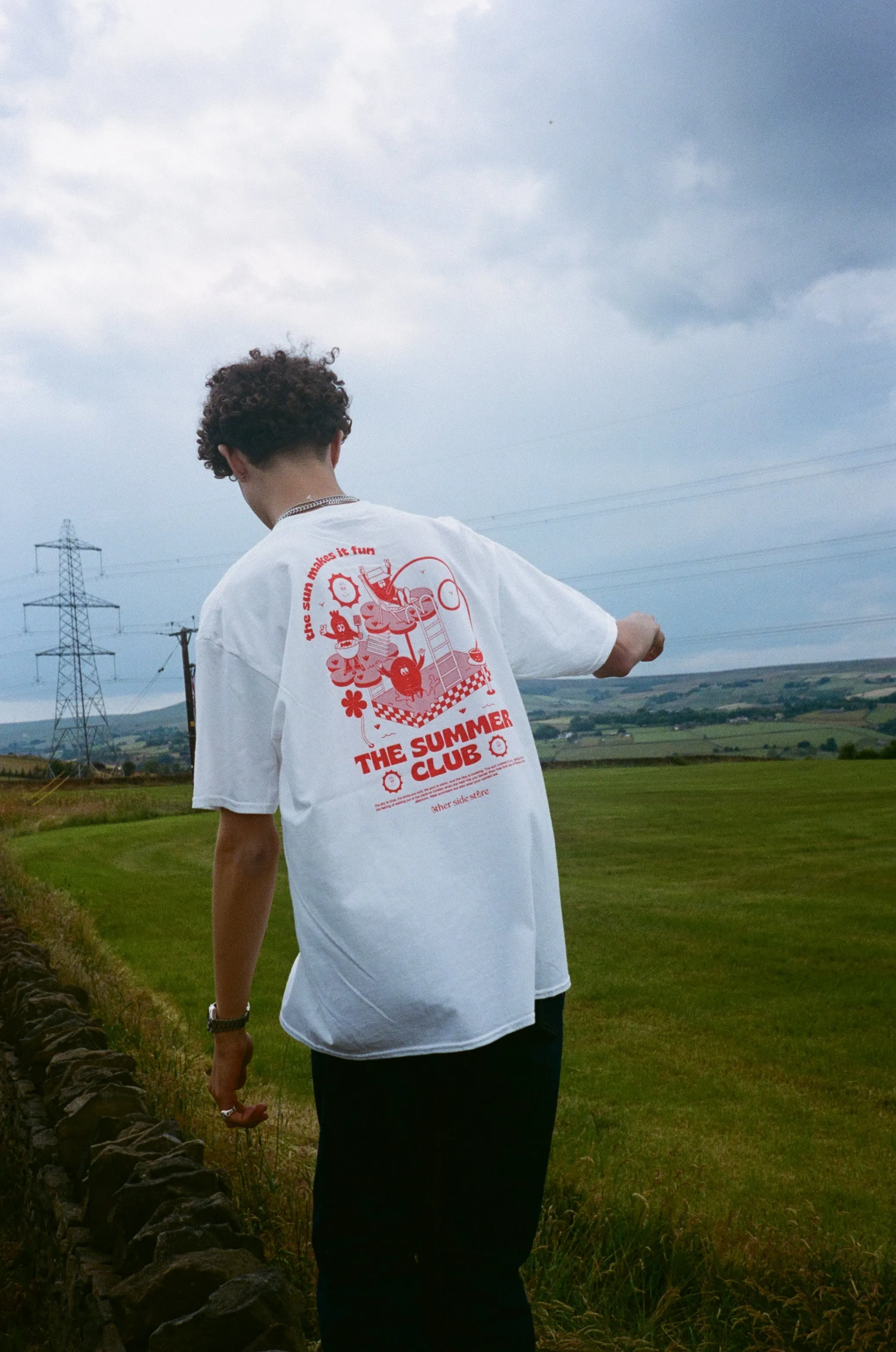 Other Side Store 'Summer Club' Tee - White