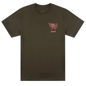 Proper Pizza T-Shirt - Military Green