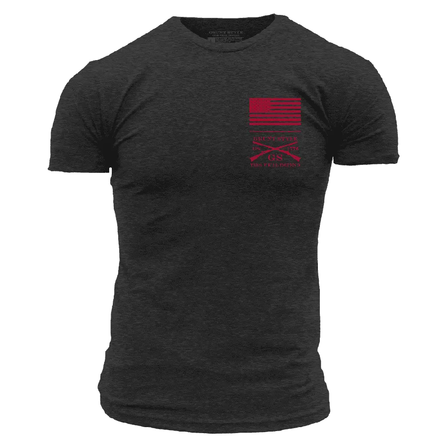 Red Blood Blue Collar® T-Shirt - Charcoal