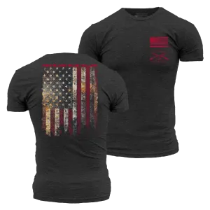 Red Blood Blue Collar® T-Shirt - Charcoal