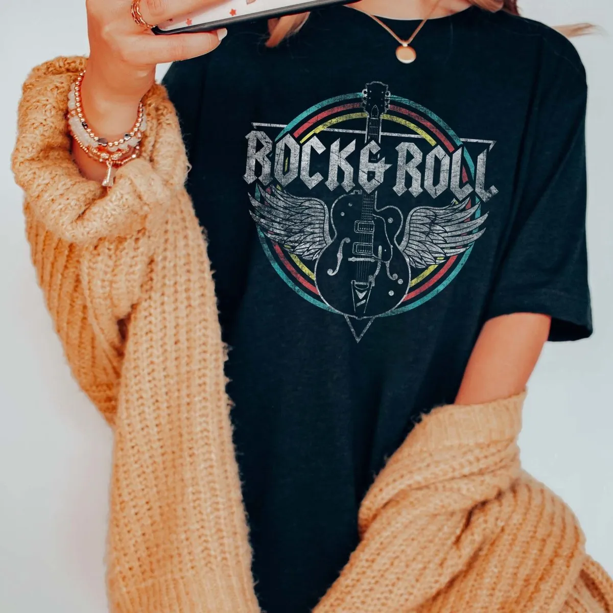 Rock and Roll with Guitar Tee