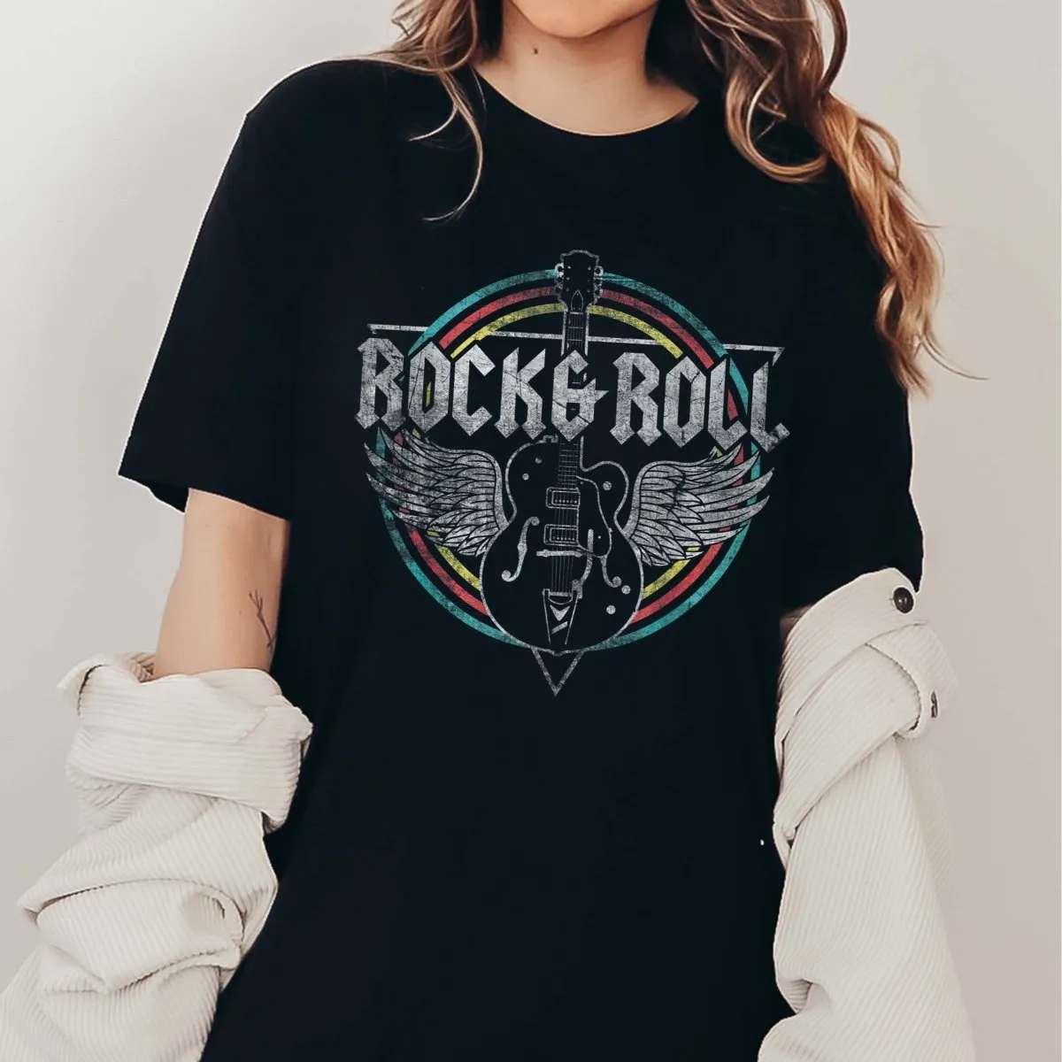 Rock and Roll with Guitar Tee