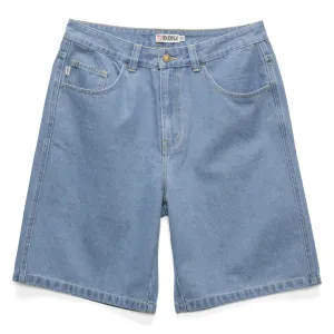 S/Double - Emb Denim Standard Shorts Mid Blue