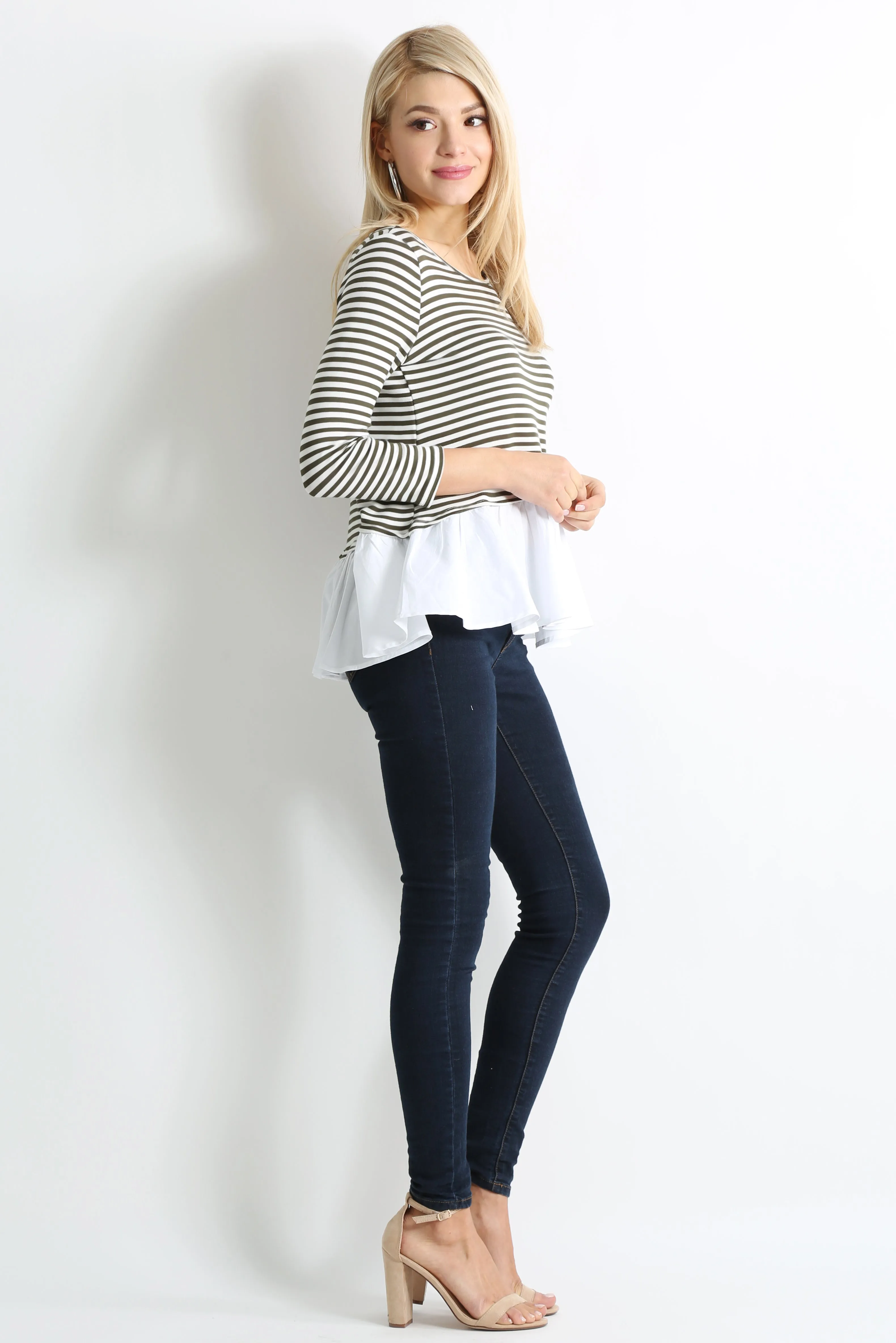 Share the Stripes Ruffle Top