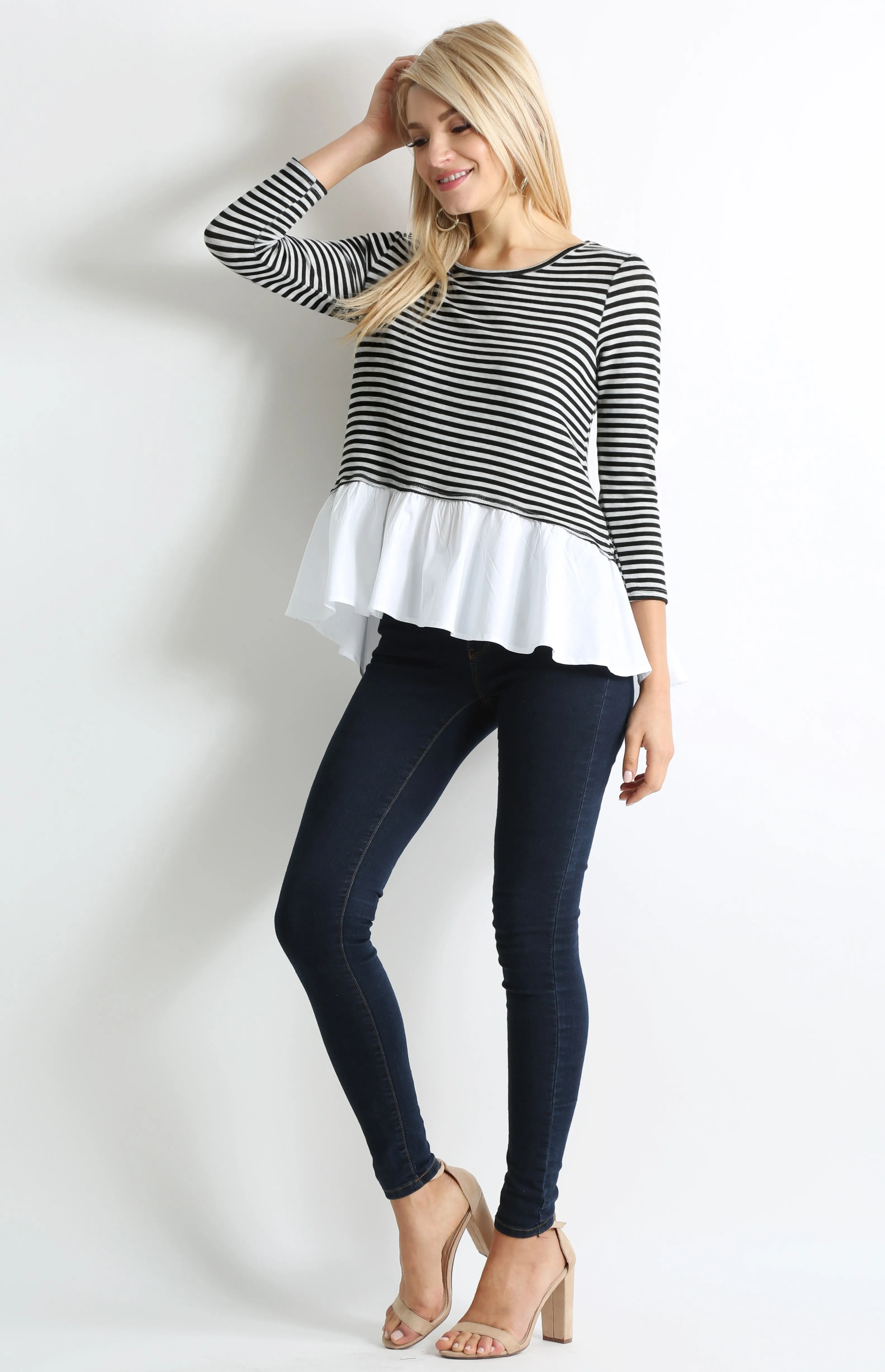 Share the Stripes Ruffle Top