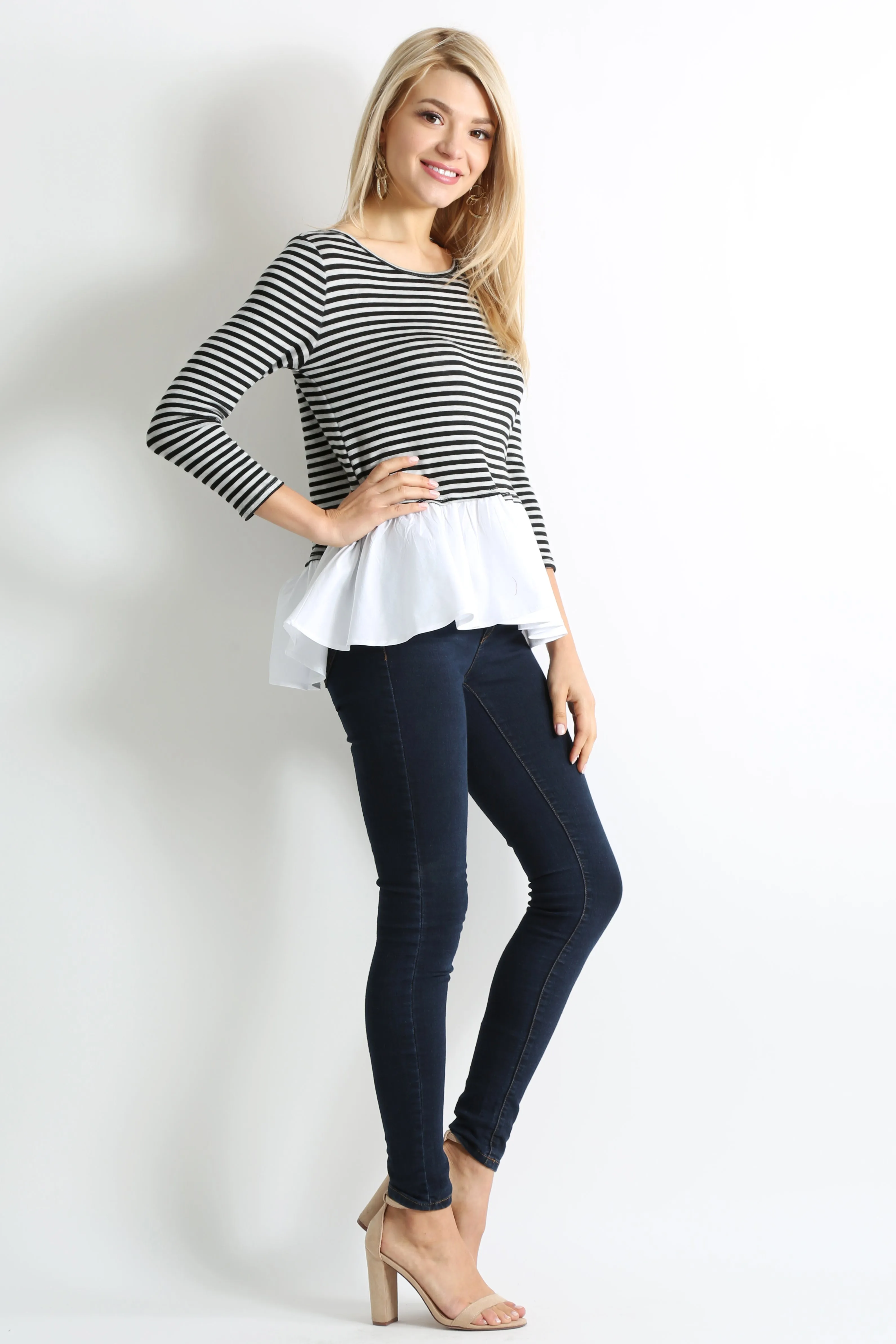 Share the Stripes Ruffle Top