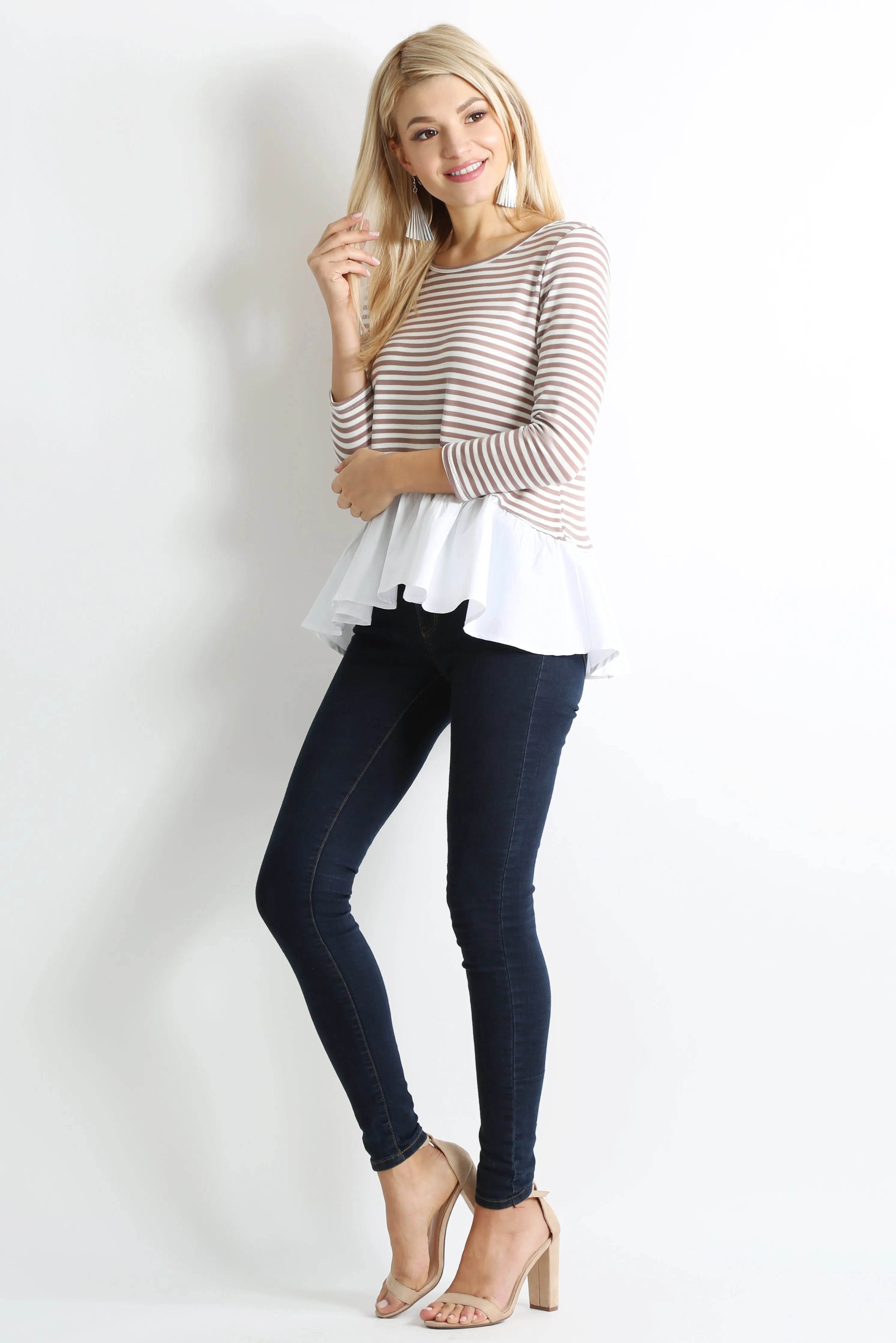 Share the Stripes Ruffle Top