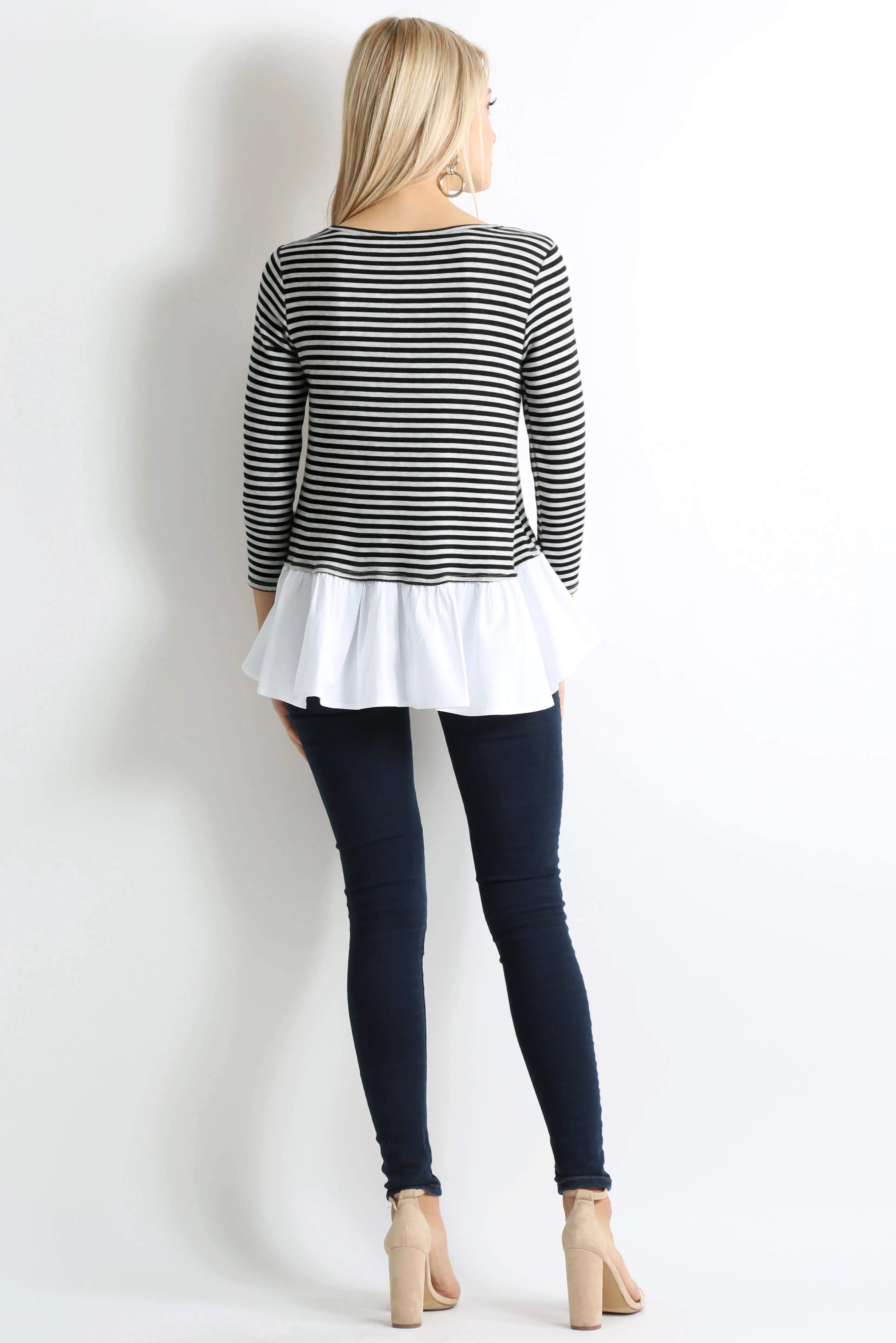 Share the Stripes Ruffle Top