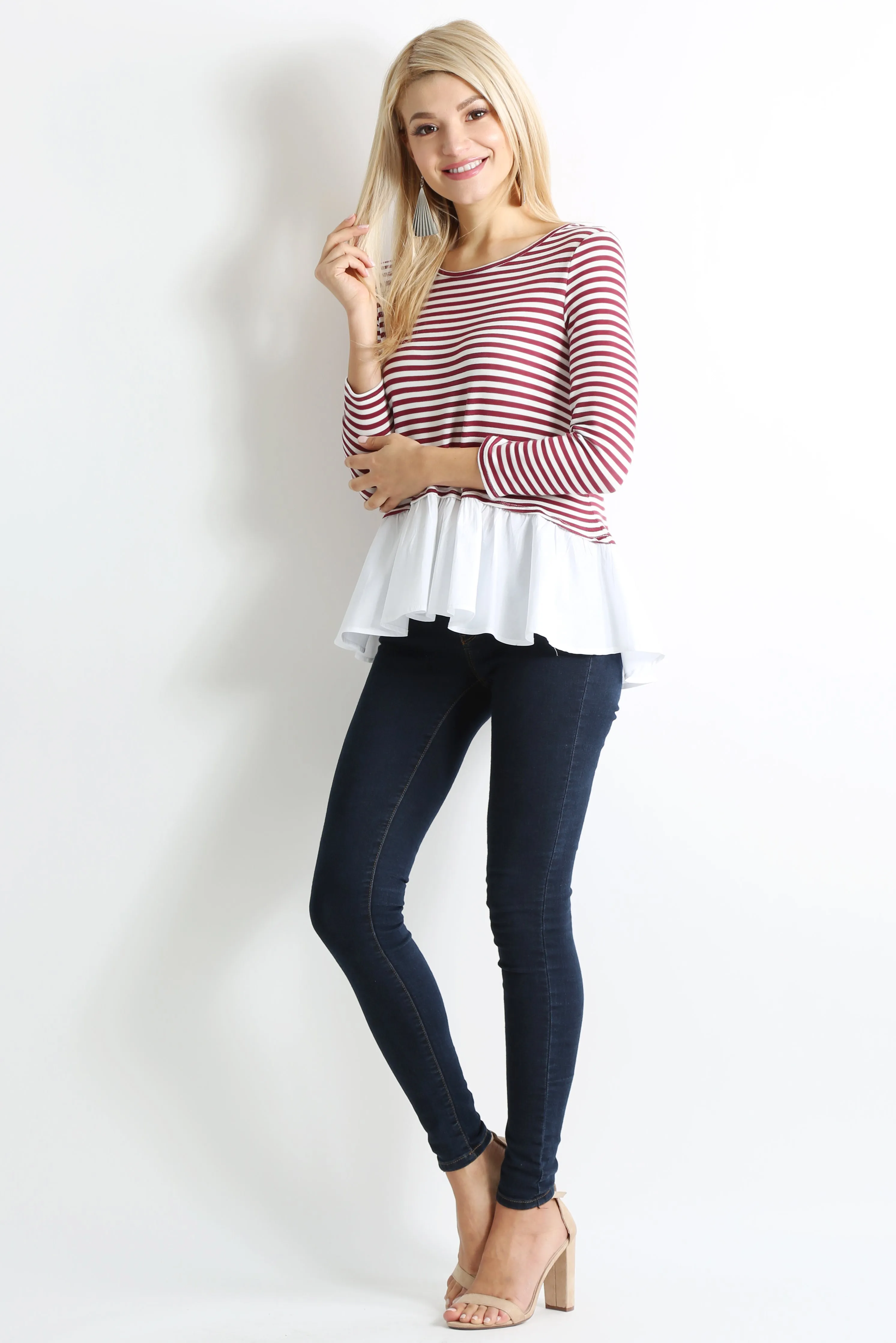 Share the Stripes Ruffle Top