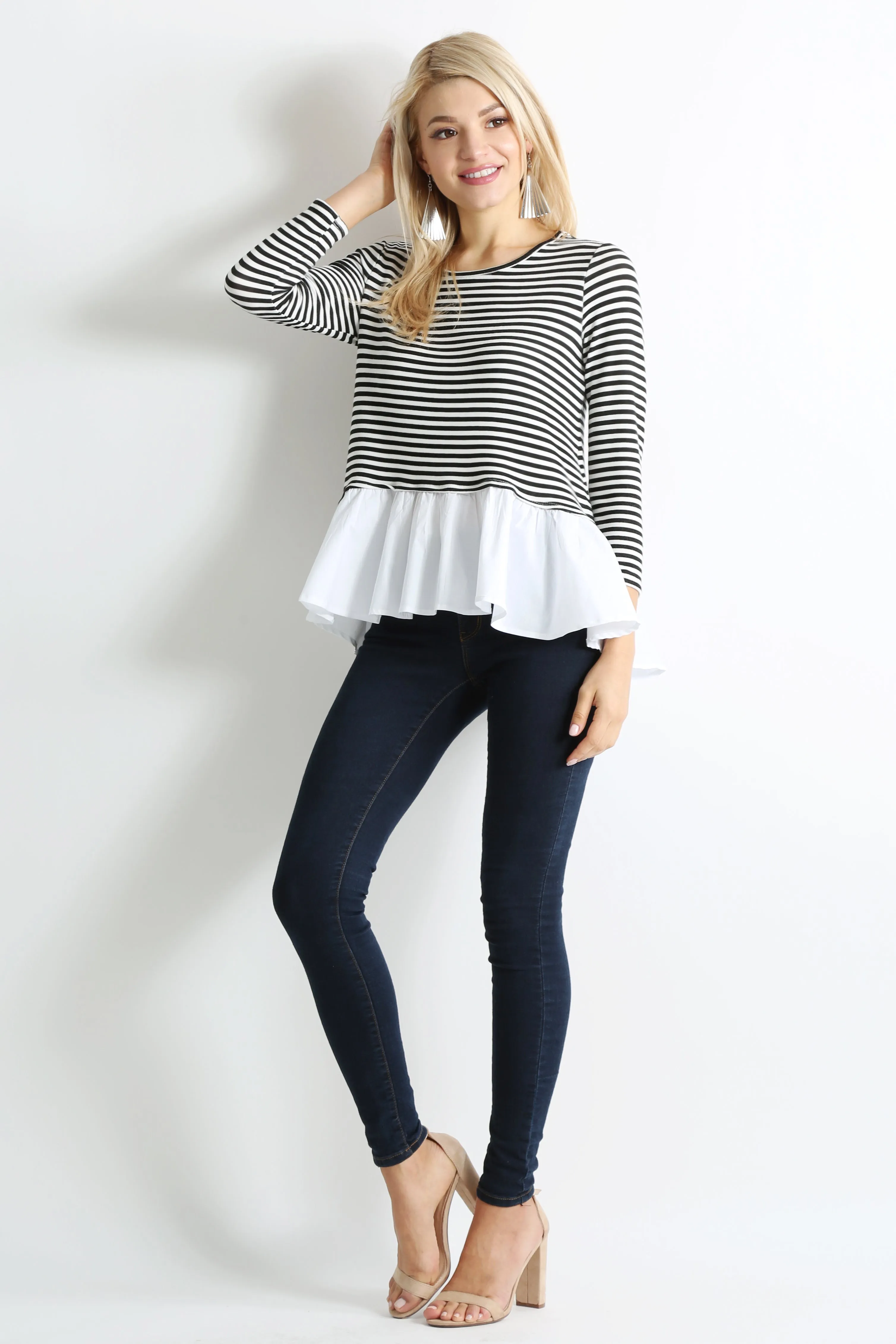 Share the Stripes Ruffle Top