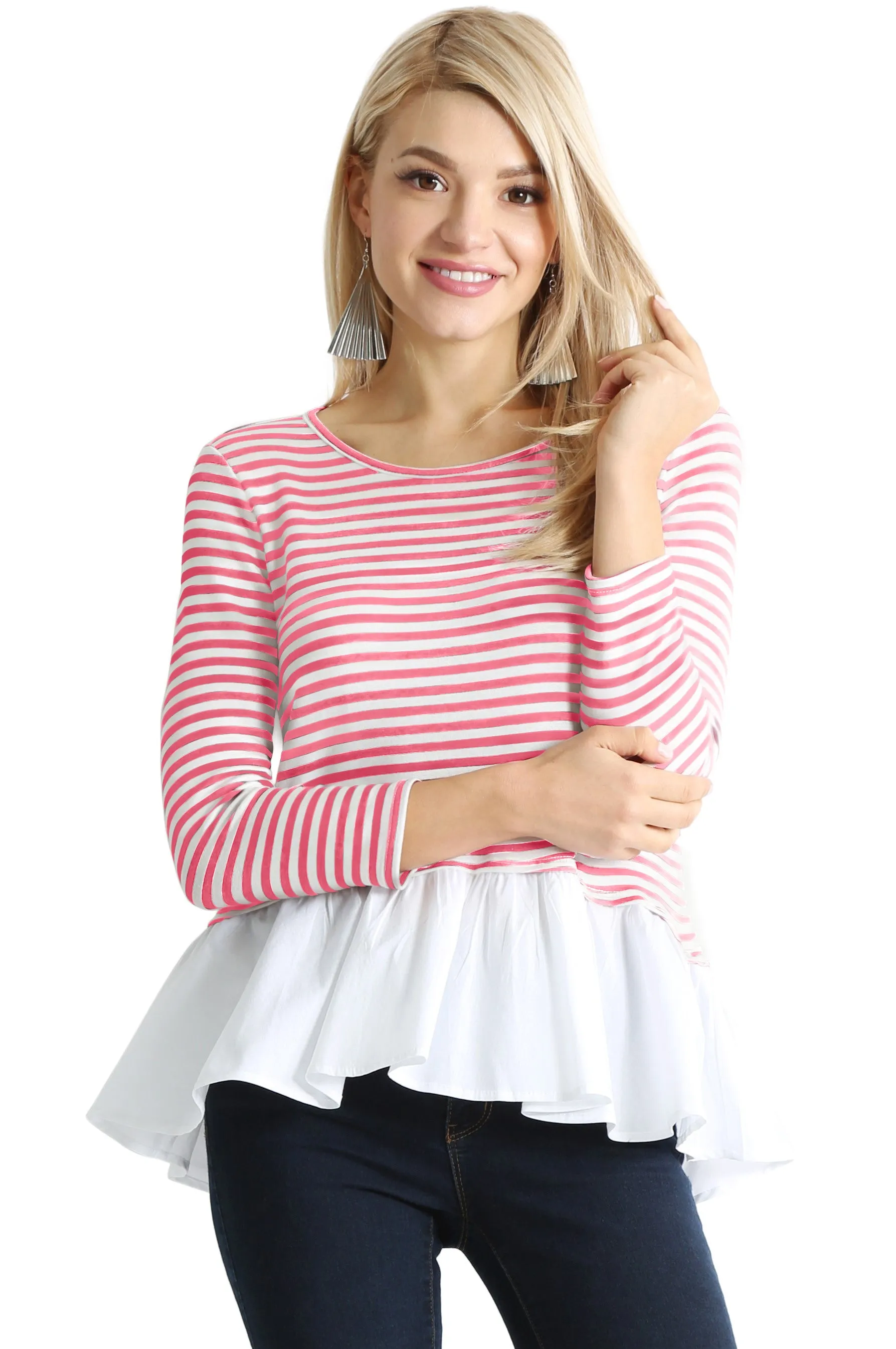 Share the Stripes Ruffle Top