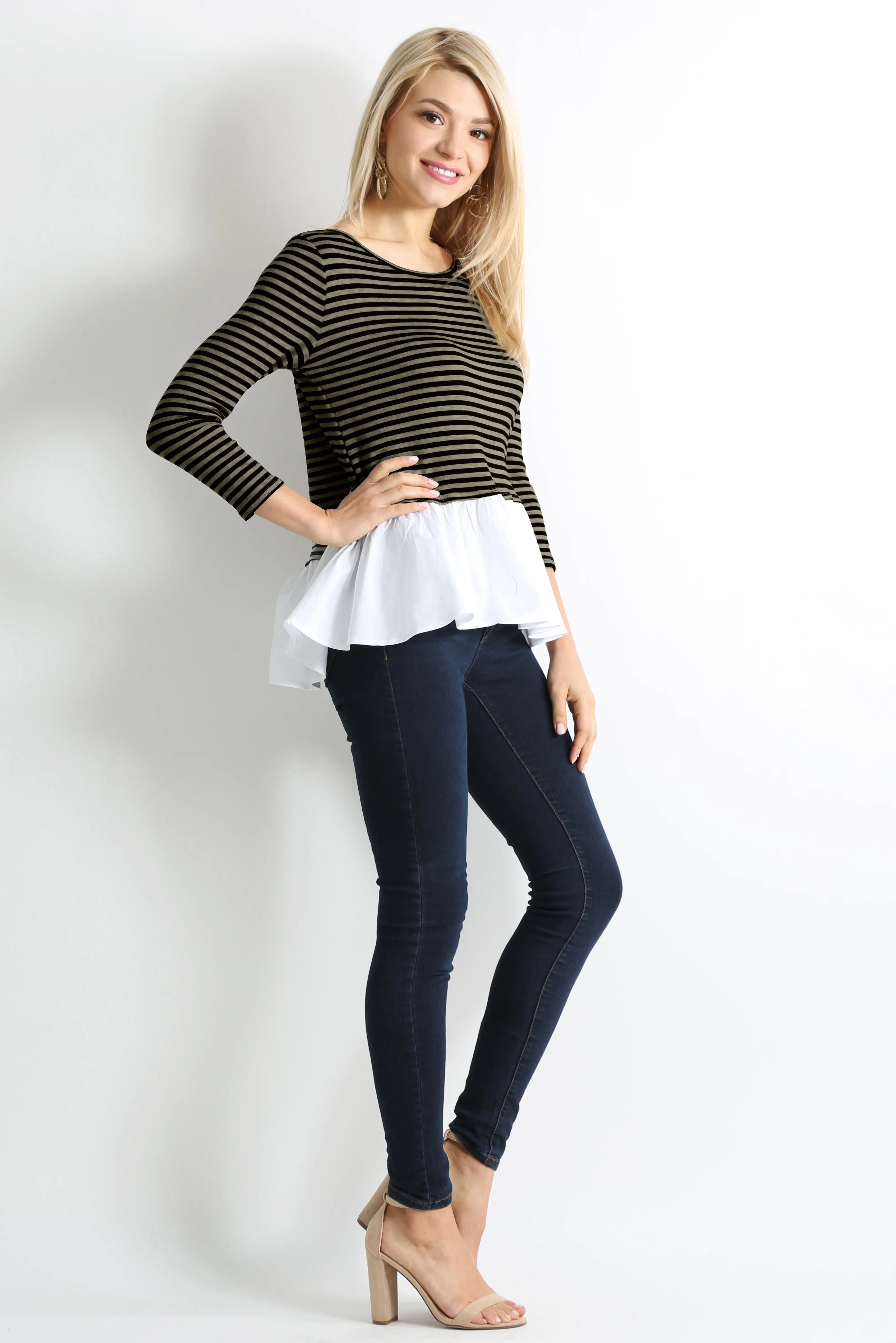 Share the Stripes Ruffle Top